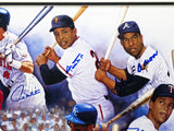 3000 Hit Club Autographed Framed 24x36 Lithograph With 13 Signatures Including Willie Mays & Hank Aaron Beckett BAS QR Stock #267821