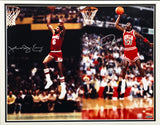Michael Jordan & Julius "Dr. J" Erving Autographed Framed 16x20 Photo #/150 UDA Holo Stock #267822