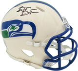 Brian Bosworth Autographed Seattle Seahawks Cream Speed Mini Helmet Retro Beckett BAS Witness Stock #268129