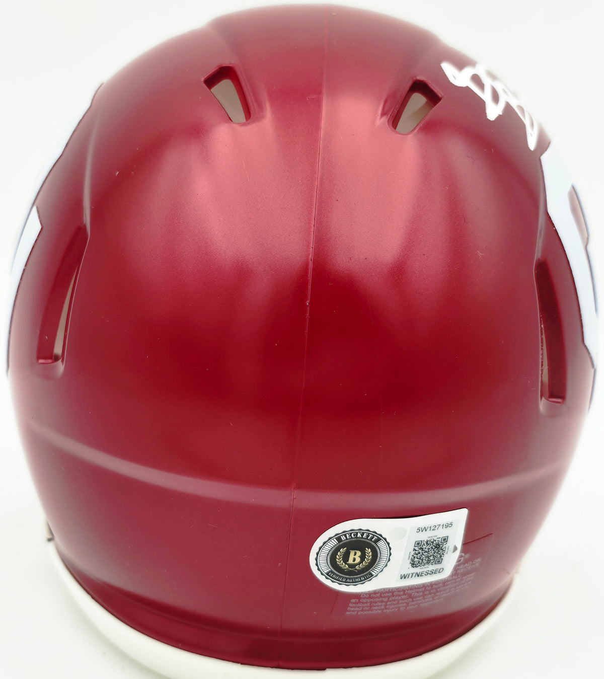 Brian Bosworth Autographed Oklahoma Sooners Crimson Speed Mini Helmet Beckett BAS Witness Stock #268132