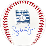 Andruw Jones Autographed Official Hall of Fame Logo Baseball Atlanta Braves Beckett BAS Witness Stock #268126