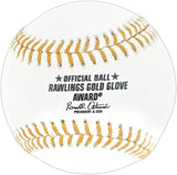 Andruw Jones Autographed Official Gold Glove Logo Baseball Atlanta Braves Beckett BAS Witness Stock #268127