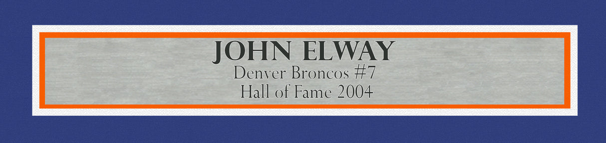 Denver Broncos John Elway Autographed Framed White Jersey Beckett BAS Witness Stock #253342