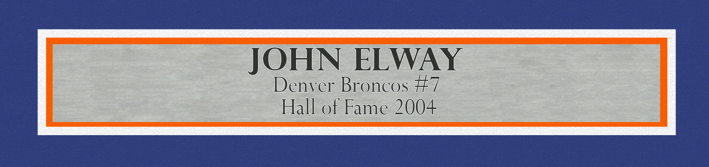 Denver Broncos John Elway Autographed Framed White Jersey Beckett BAS Witness Stock #253342