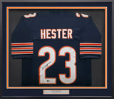Chicago Bears Devin Hester Autographed Framed Blue Jersey Beckett BAS QR Stock #252812