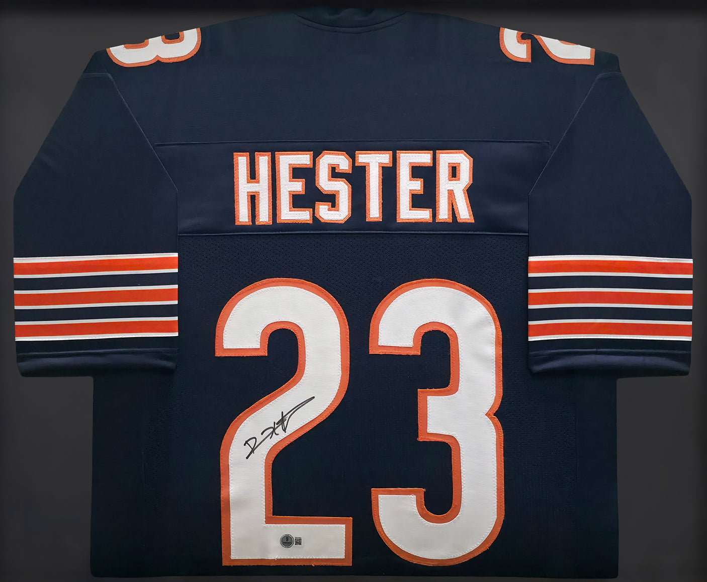 Chicago Bears Devin Hester Autographed Framed Blue Jersey Beckett BAS QR Stock #252812