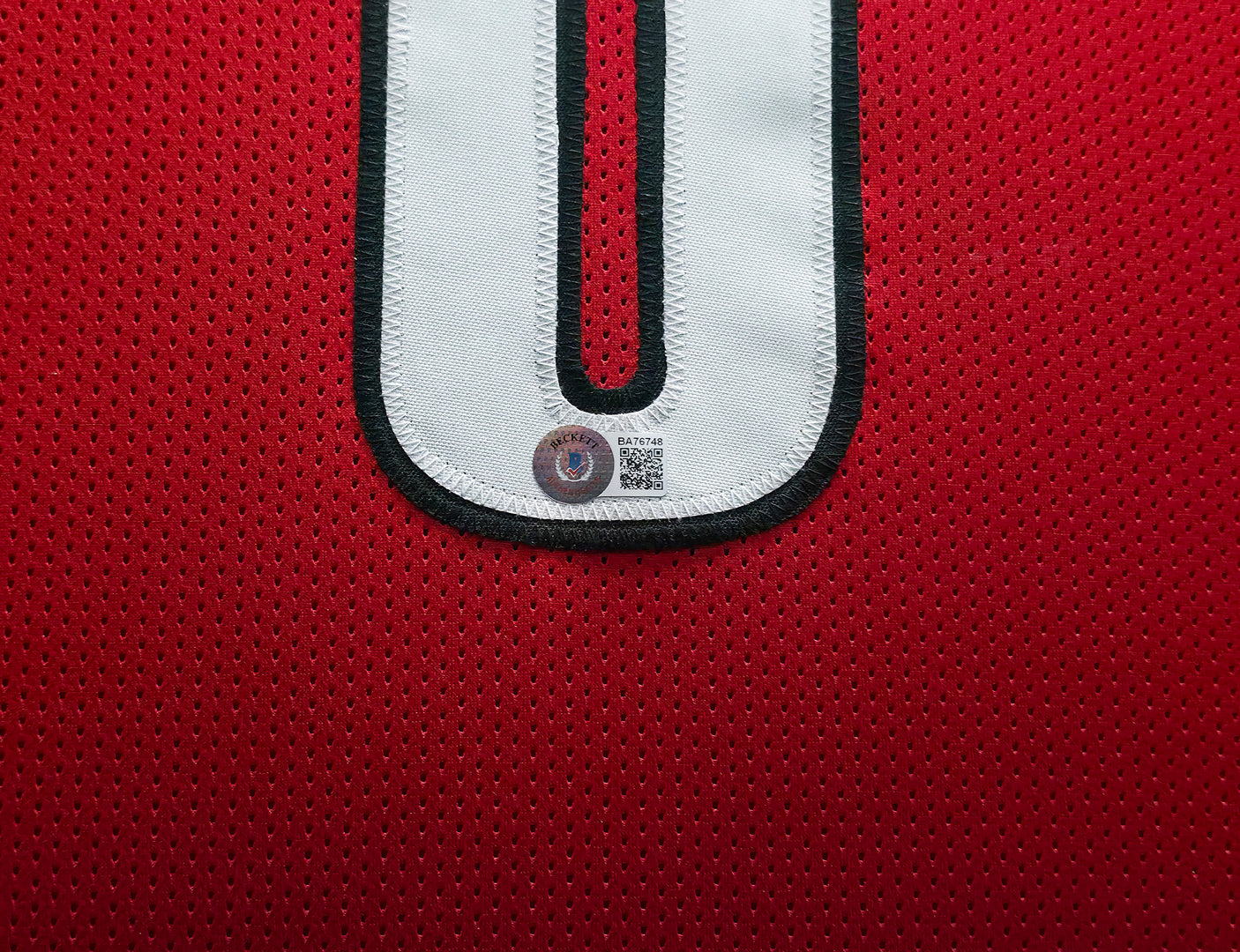 Portland Trail Blazers Damian Lillard Autographed Framed Red Jersey Beckett BAS Stock #253344