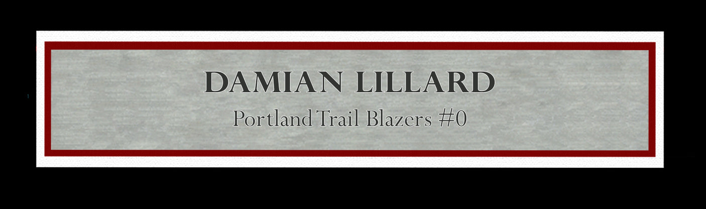 Portland Trail Blazers Damian Lillard Autographed Framed Red Jersey Beckett BAS Stock #253344