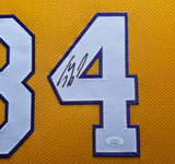 Los Angeles Lakers Shaquille O'Neal Autographed Framed Gold Jersey JSA Witness Stock #253343