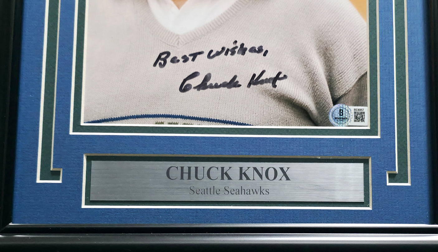 Chuck Knox Autographed Framed 8x10 Photo Seattle Seahawks "Best Wishes" MCS Holo Stock #253366