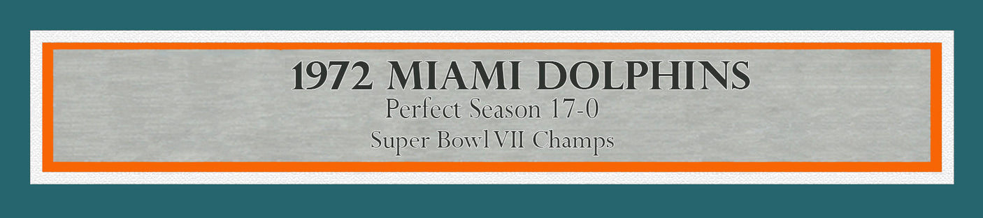 1972 Miami Dolphins Perfect Season Team Autographed Framed 20x24 Photo With 40+ Signatures Including Don Shula & Bob Griese Beckett BAS QR Stock #252816