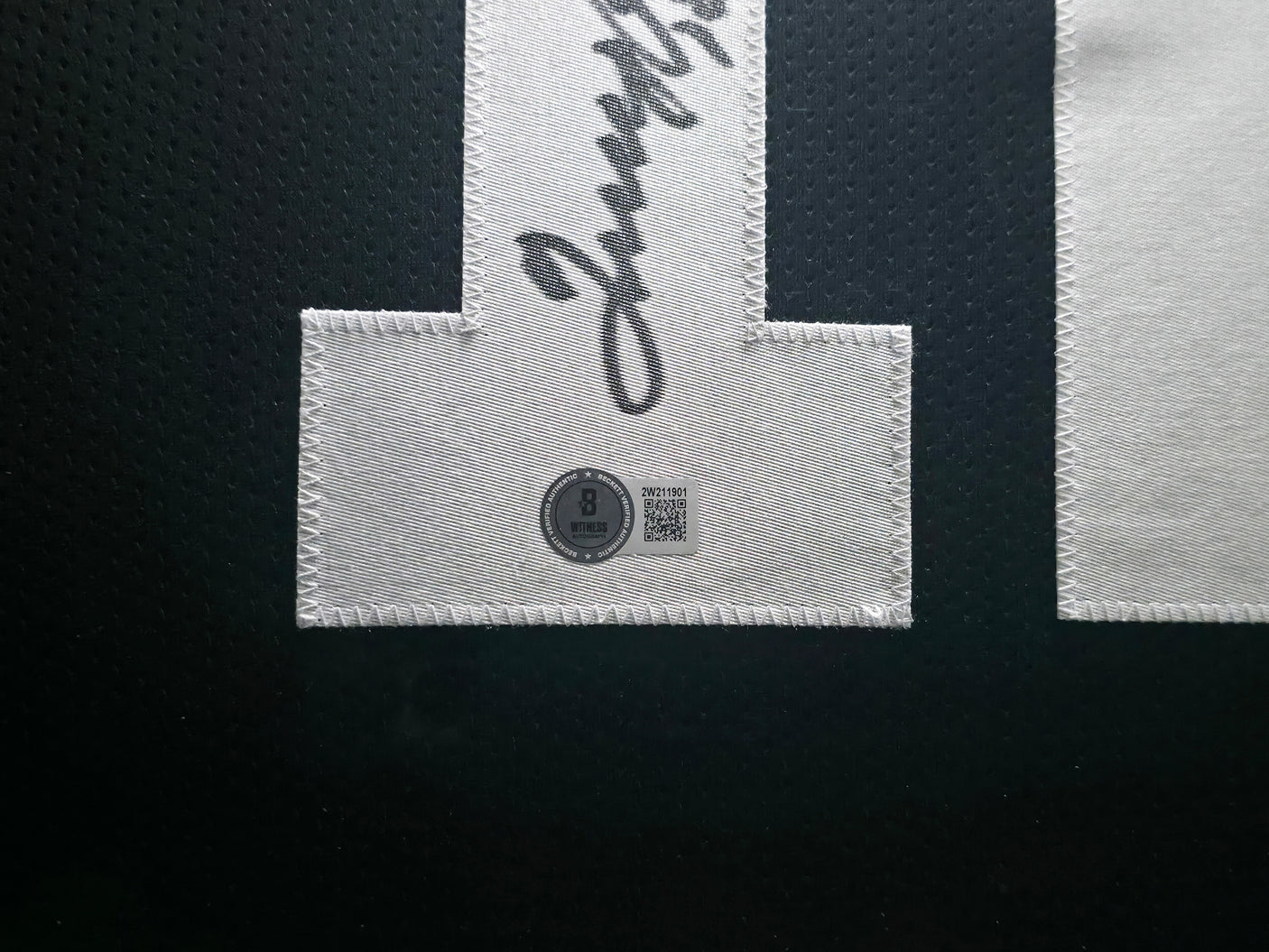 Pittsburgh Steelers Terry Bradshaw Autographed Framed Black Jersey Beckett BAS Witness Stock #252815