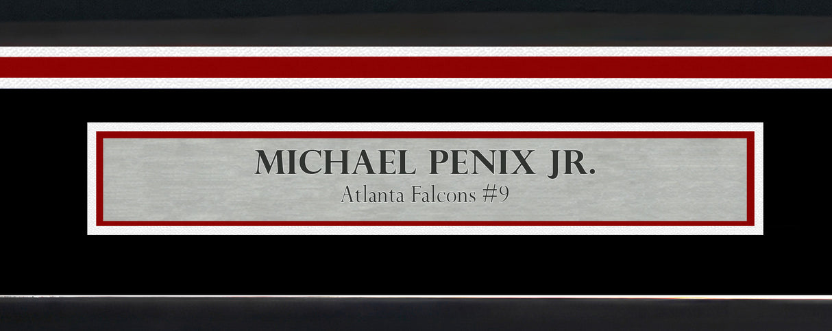 Atlanta Falcons Michael Penix Jr Autographed Framed Black Jersey Beckett BAS Witness Stock #252810