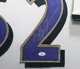 Baltimore Ravens Ray Lewis Autographed Framed White Jersey JSA Stock #252811