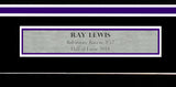 Baltimore Ravens Ray Lewis Autographed Framed White Jersey JSA Stock #252811