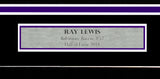 Baltimore Ravens Ray Lewis Autographed Framed White Jersey JSA Stock #252811