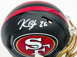 Kaelon Black Autographed San Francisco 49ers Black Rivalries Speed Mini Helmet Grad Witness Stock #268201