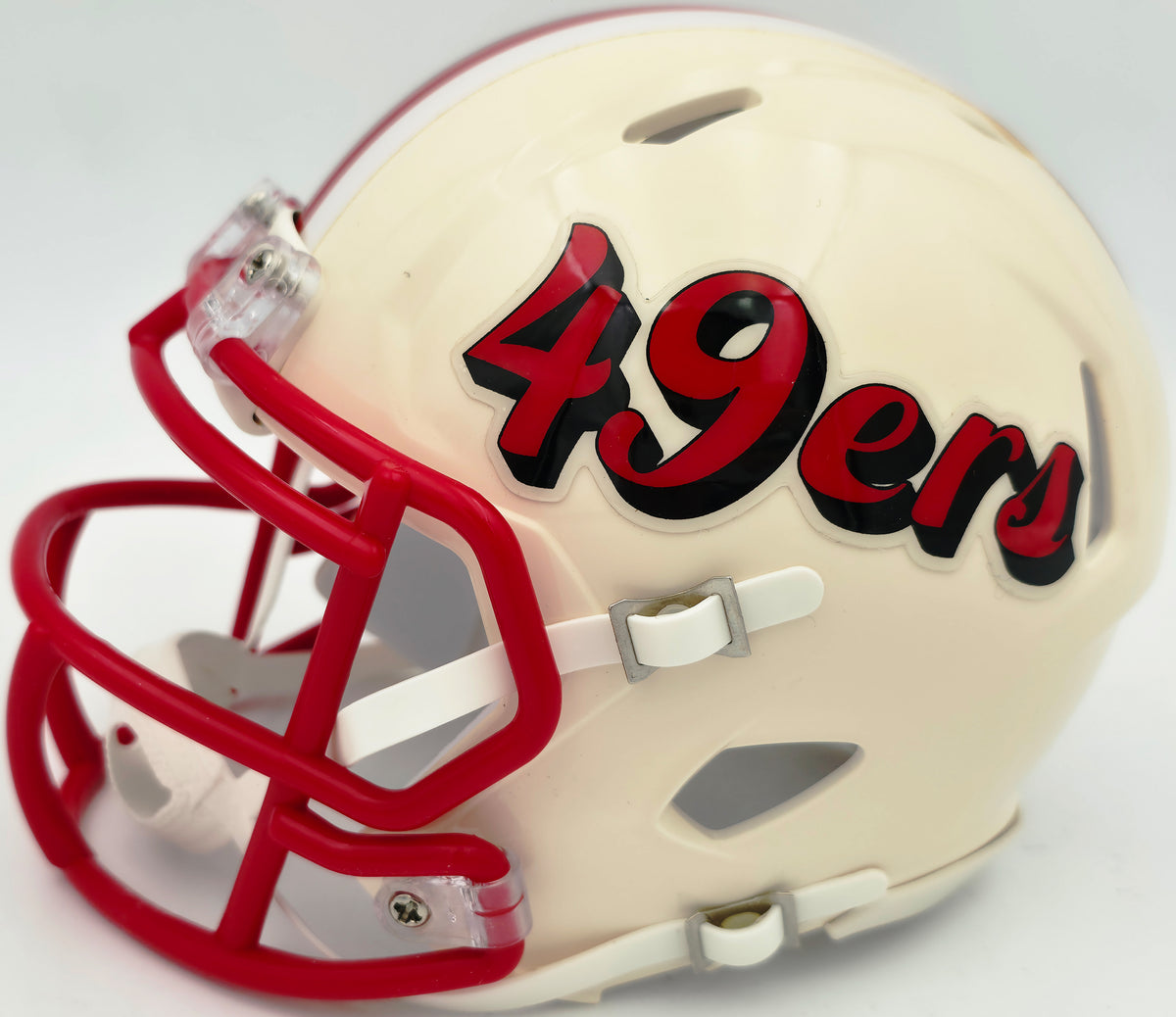 Kaelon Black Autographed San Francisco 49ers Cream Retro Speed Mini Helmet Grad Witness Stock #268202