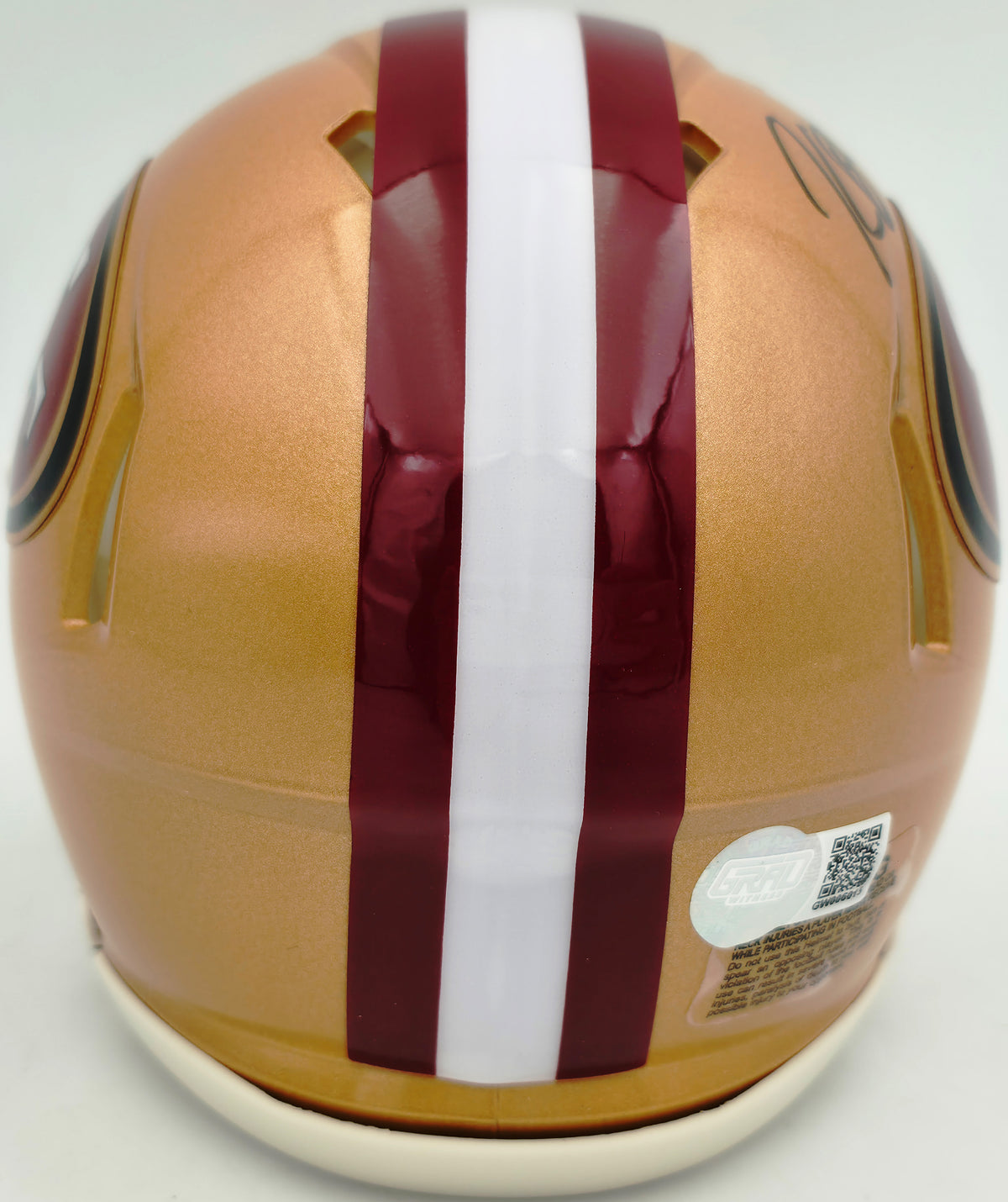 Kaelon Black Autographed San Francisco 49ers Gold Speed Mini Helmet Grad Witness Stock #268203