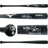 Ichiro Suzuki Autographed Black Mizuno Player Model Baseball Bat Seattle Mariners "262 Hits & #51" IS Holo & Beckett BAS Witness Stock #268219