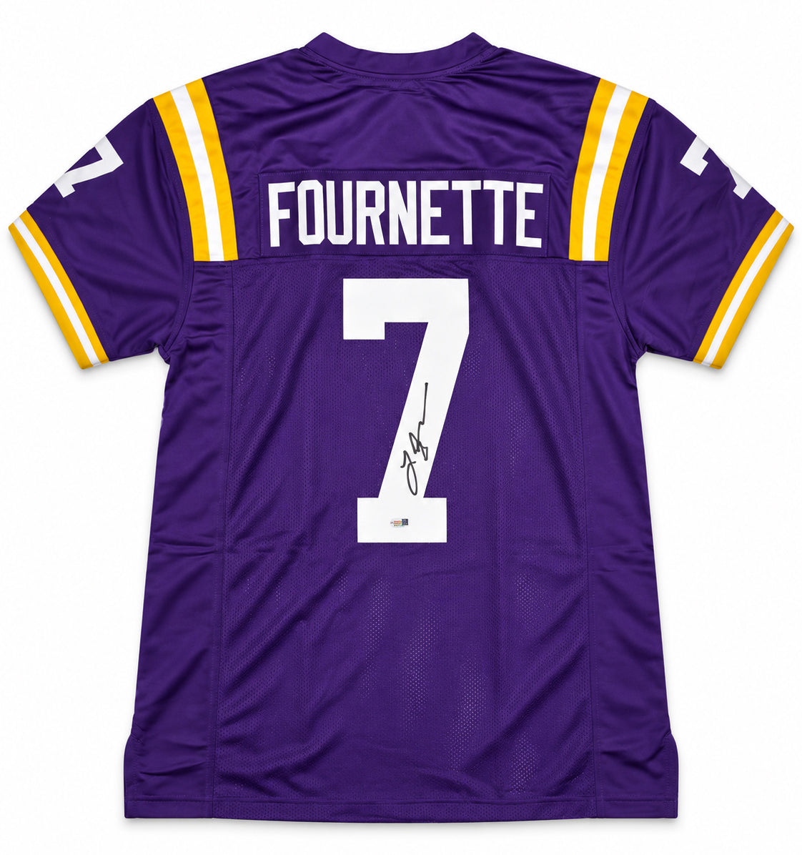 LSU Tigers Leonard Fournette Autographed Purple Jersey JSA Witness Stock #268181