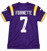 LSU Tigers Leonard Fournette Autographed Purple Jersey JSA Witness Stock #268181