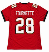 Tampa Bay Buccaneers Leonard Fournette Autographed Red Jersey JSA Witness Stock #268182