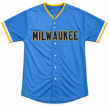 Milwaukee Brewers Jackson Chourio Autographed Powder Blue Jersey Beckett BAS QR Stock #268185