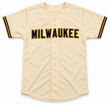 Milwaukee Brewers Jackson Chourio Autographed Cream Jersey Beckett BAS QR Stock #268186