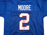 Buffalo Bills DJ Moore Autographed Blue Jersey Beckett BAS Witness Stock #268188