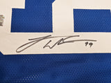 Seattle Seahawks Leonard Williams Autographed Blue Throwback Jersey Grad Witness Stock #268200