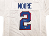Buffalo Bills DJ Moore Autographed White Jersey Beckett BAS Witness Stock #268189