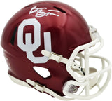 Brian Bosworth Autographed Oklahoma Sooners Crimson Speed Mini Helmet Beckett BAS QR Stock #268194