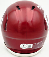 Brian Bosworth Autographed Oklahoma Sooners Crimson Speed Mini Helmet Beckett BAS QR Stock #268194