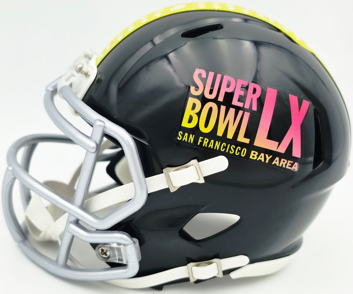 Leonard Williams Autographed Seattle Seahawks Black Super Bowl LX Logo Speed Mini Helmet Grad Witness Stock #268195