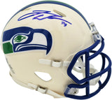 Leonard Williams Autographed Seattle Seahawks Cream Retro Speed Mini Helmet Grad Witness Stock #268197