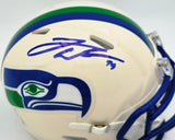 Leonard Williams Autographed Seattle Seahawks Cream Retro Speed Mini Helmet Grad Witness Stock #268197