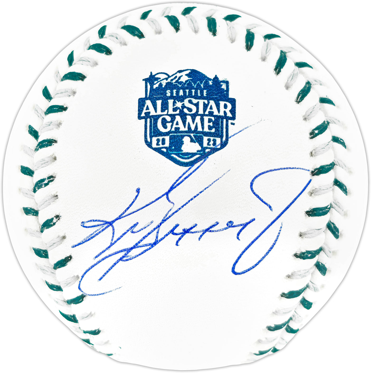 Ken Griffey Jr. Autographed Official 2023 All Star Game Logo Game Baseball Seattle Mariners Beckett BAS Witness Stock #253718