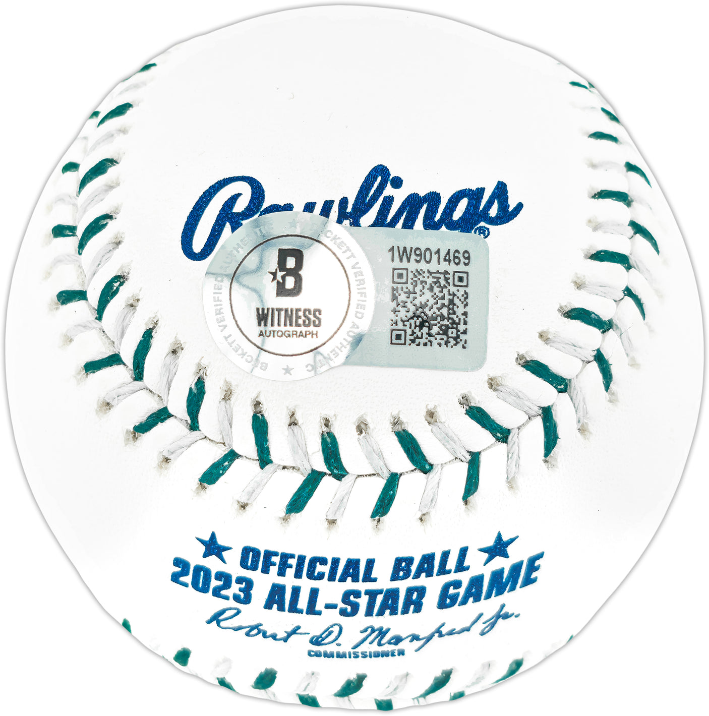Ken Griffey Jr. Autographed Official 2023 All Star Game Logo Game Baseball Seattle Mariners Beckett BAS Witness Stock #253718