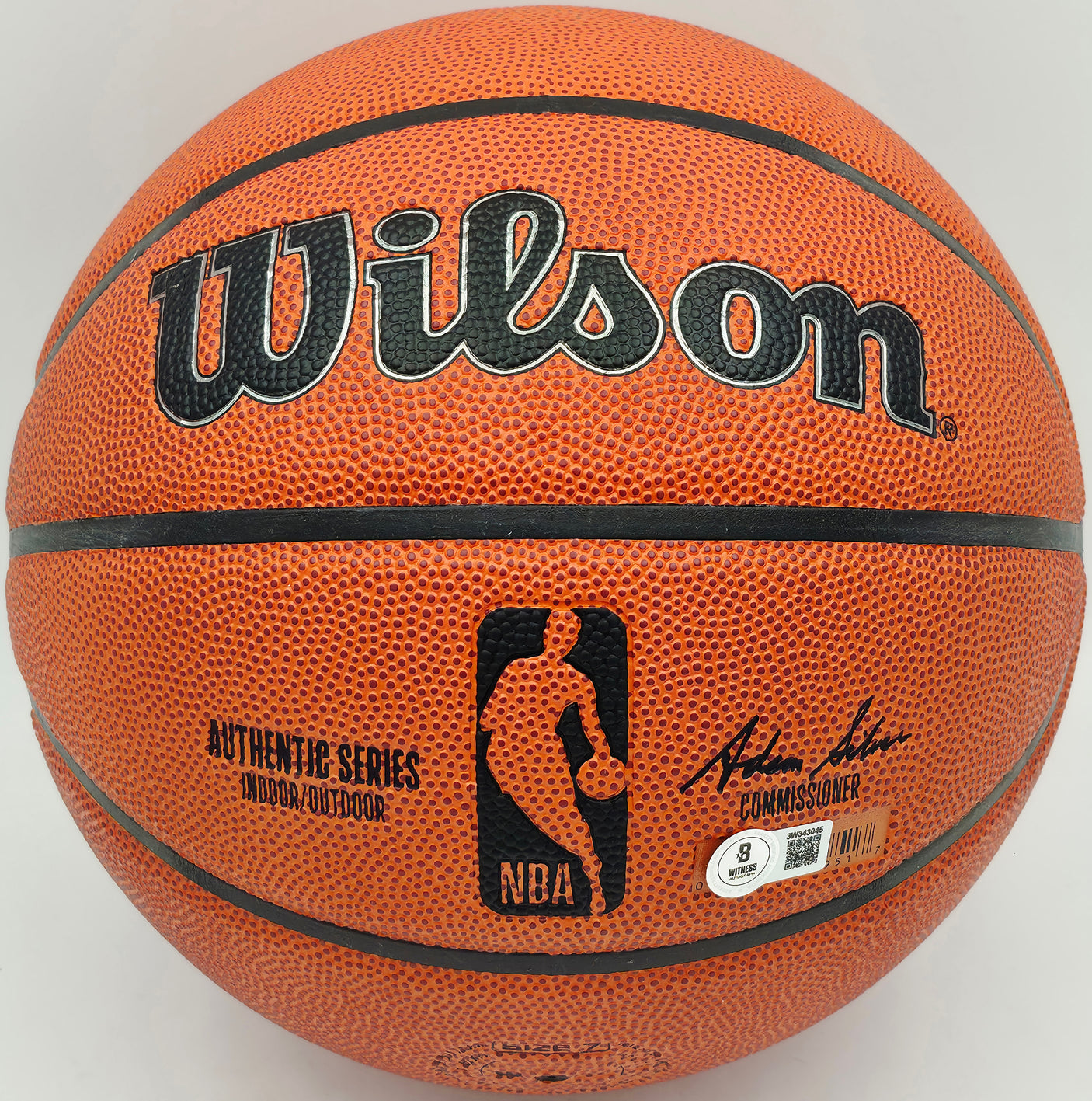 Allen Iverson Autographed Authentic Series Indoor/Outdoor Basketball Philadelphia 76ers Beckett BAS Witness Stock #253645