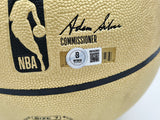 Allen Iverson Autographed Gold Edition Composite Leather Basketball Philadelphia 76ers Beckett BAS Witness Stock #253647