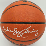 Julius "Dr. J" Erving Autographed Authentic Series Indoor/Outdoor Basketball Philadelphia 76ers Beckett BAS Witness Stock #253708