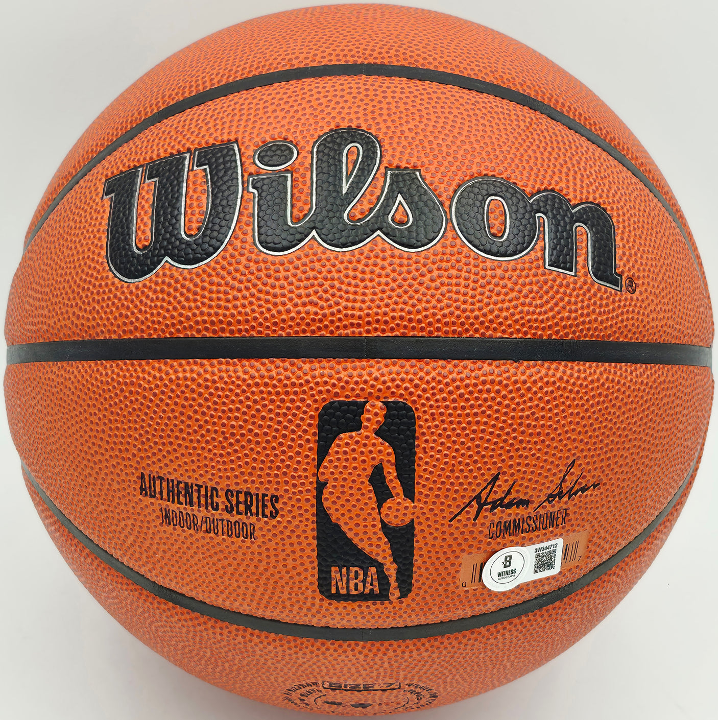 Julius "Dr. J" Erving Autographed Authentic Series Indoor/Outdoor Basketball Philadelphia 76ers Beckett BAS Witness Stock #253708