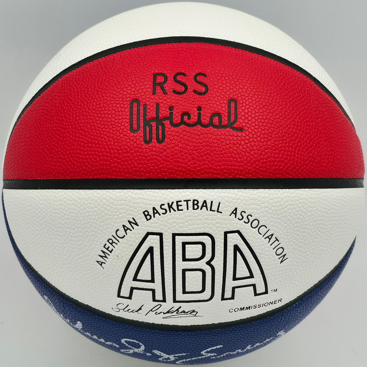 Julius "Dr. J" Erving Autographed Red, White & Blue ABA Basketball New Jersey Nets Beckett BAS Witness Stock #253710