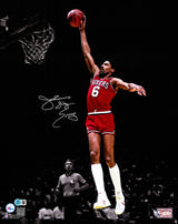 Julius "Dr. J" Erving Autographed 16x20 Photo Philadelphia 76ers Beckett BAS Witness Stock #253712