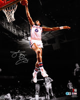 Julius "Dr. J" Erving Autographed 16x20 Photo Philadelphia 76ers Beckett BAS Witness Stock #253713