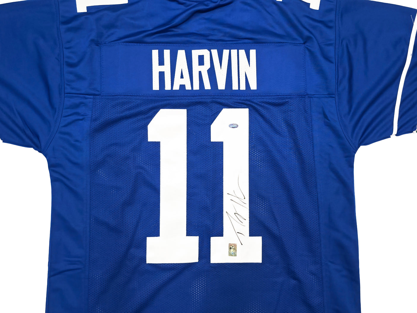 Seattle Seahawks Percy Harvin Autographed Blue Jersey MCS Holo Stock #253903