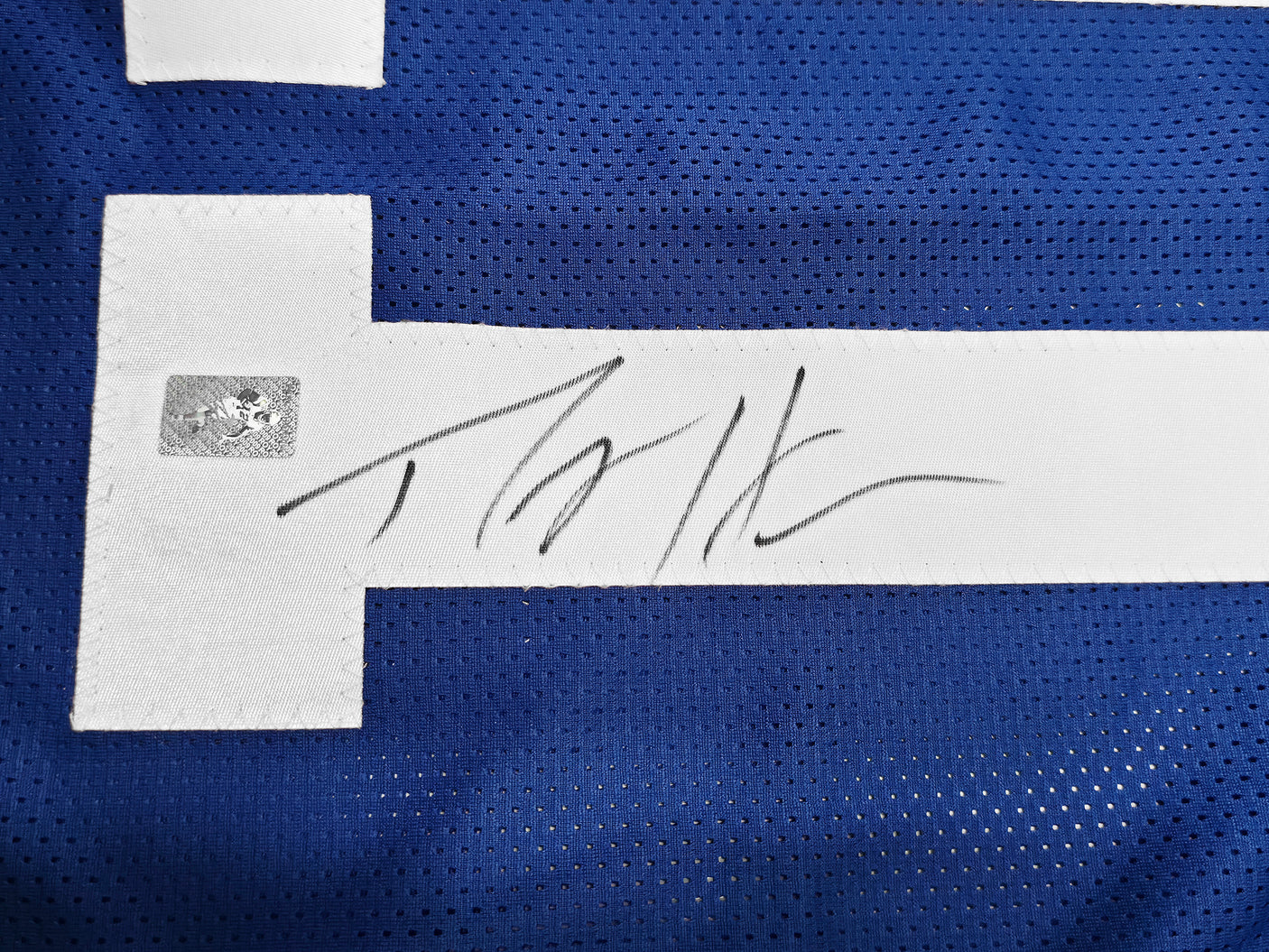 Seattle Seahawks Percy Harvin Autographed Blue Jersey MCS Holo Stock #253903