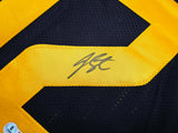 West Virginia Mountaineer Geno Smith Autographed Blue Jersey Beckett BAS Witness Stock #254165