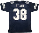 Dallas Cowboys Jeff Heath Autographed Blue Jersey Beckett BAS QR Stock #254161